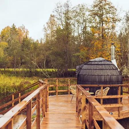 Riverbed Oeoed Mirror House And Iglucraft Sauna By River